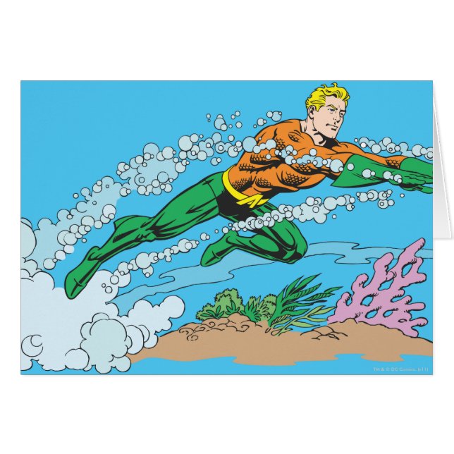 Aquaman cava a través del agua (Anverso (Horizontal))