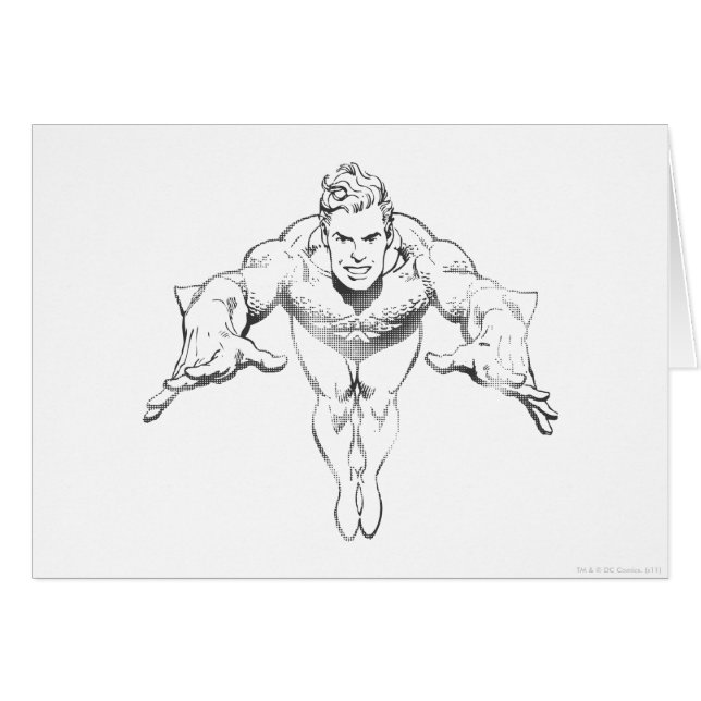 Aquaman Lunging Forward BW (Anverso (Horizontal))