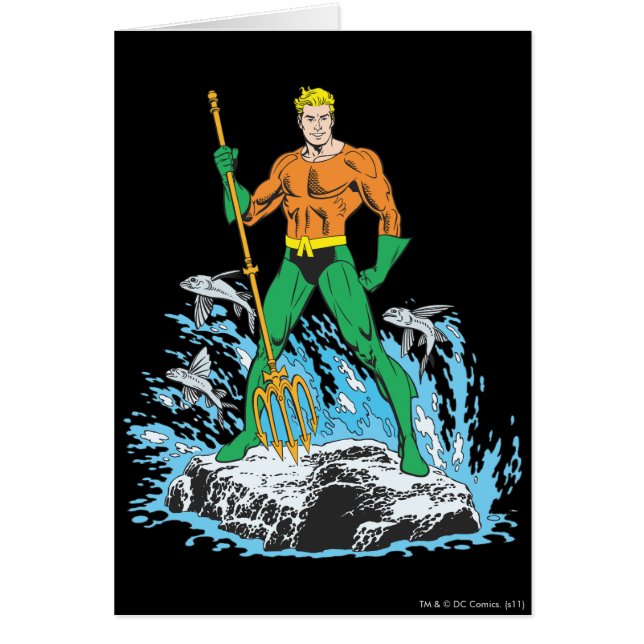 Aquaman se pone de pie con horquilla (Frente)