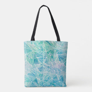 aquamarine con la bolsa de asas blanca del espacio