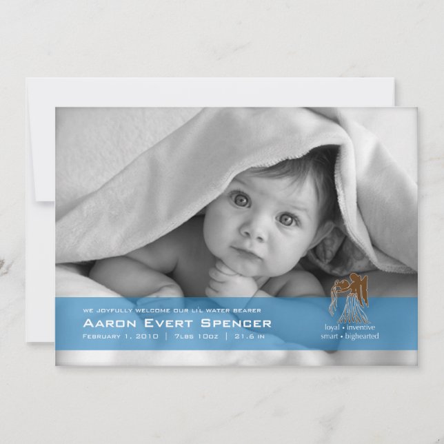 Aquarius, el anuncio del nacimiento de la foto del (Anverso)