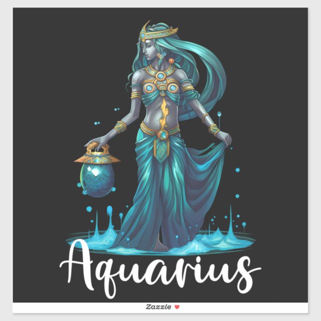 Aquarius Vinyl Pegatina (Hoja)