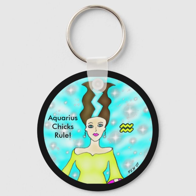 ¡AquariusChicksRule! Llavero (Anverso)