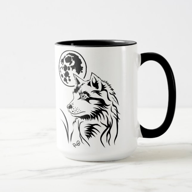 Aquel soñando lobo joven taza (Derecha)