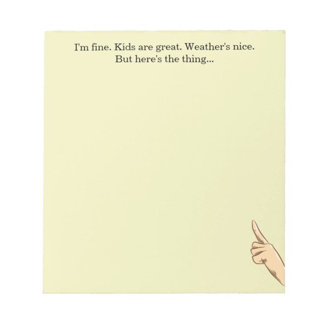 Aquí está el bloc de notas de Cosas (Frente)