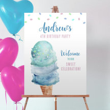 Aquí está el Rótulo de la fiesta de cumpleaños del