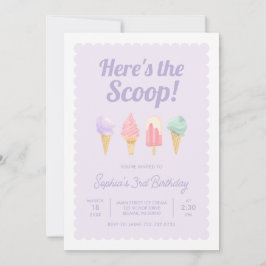 Aquí está la invitación al cumpleaños de Scoop Ice