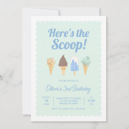 Aquí está la invitación al cumpleaños de Scoop Ice