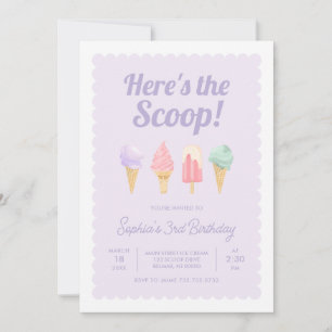 Aquí está la Invitación de Cumpleaños de Helado He