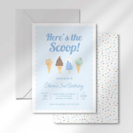 Aquí está la Invitación de Cumpleaños de Helado He