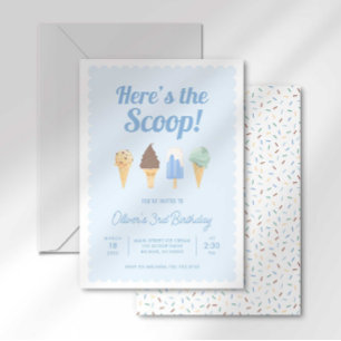 Aquí está la Invitación de Cumpleaños de Helado He