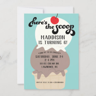 Aquí está la invitación de cumpleaños de Scoop Cre