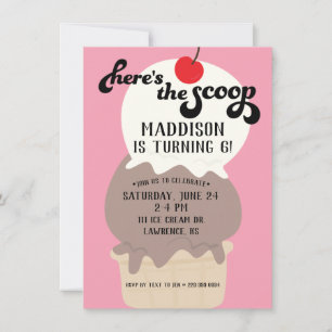 Aquí está la invitación de cumpleaños de Scoop Cre