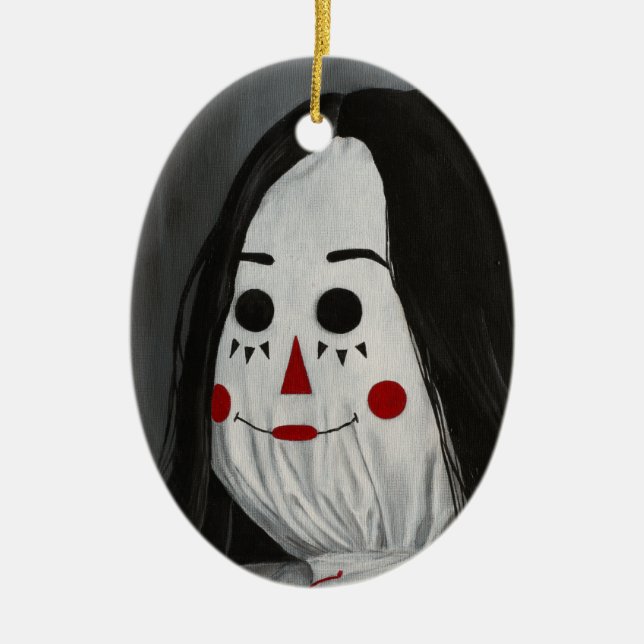 Aquí estamos todas las muñecas X Ornamento cerámic (Frente)