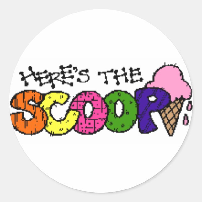 Aquí están los Pegatinas de Scoop (Anverso)