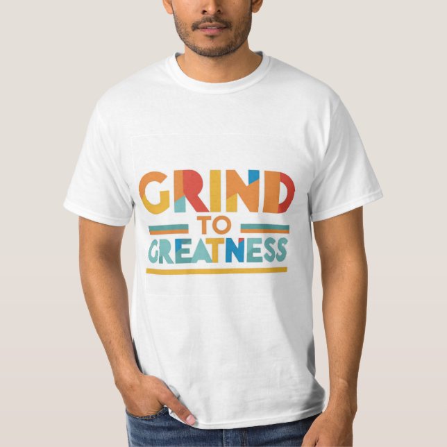 aquí hay un diseño de camiseta con el texto "Grind (Anverso)