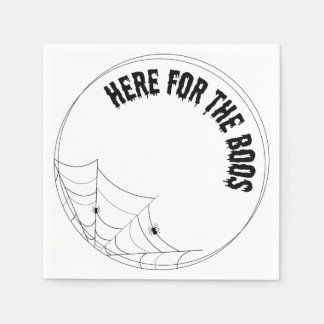 aquí para la servilleta de lujo boos - halloween