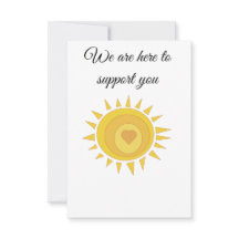 Aquí para tarjeta de apoyo