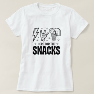 Aquí por los Snacks Camiseta Divertida de Balonces