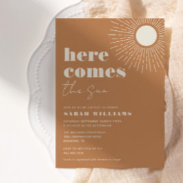 Aquí viene el Baby Shower de Sun Boho | Invitación