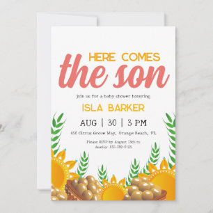 Aquí viene el hijo que brilló la invitación a la d