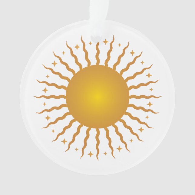 Aquí Viene El Ornamento Acrílico Del Sol (Anverso)