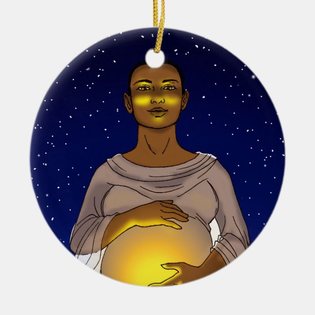 Aquí viene el ornamento de Sun (Frente)