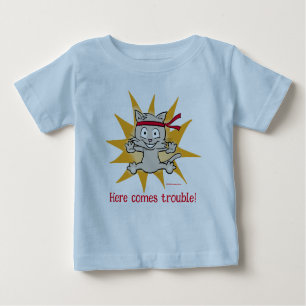 "¡Aquí viene el problema!" Funny kitten top