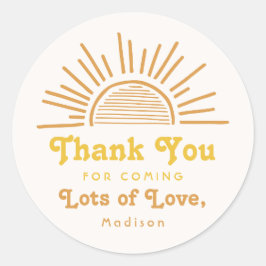 Aquí Viene El Sol Gracias Pegatina | Ducha solar