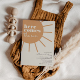 Aquí viene el sol | Invitación de Boho Baby Shower