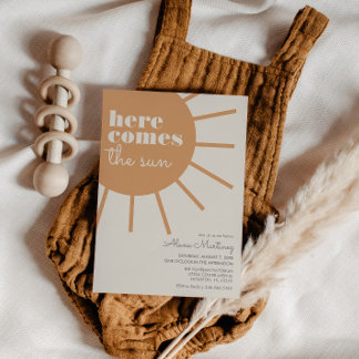 Aquí viene el sol | Invitación de Boho Baby Shower