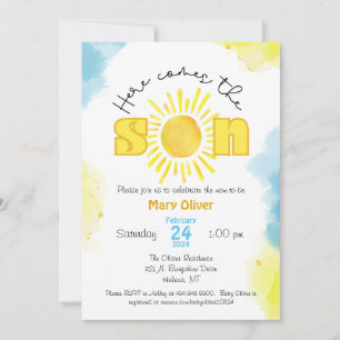 Aquí viene el sol, la invitación a la ducha de beb