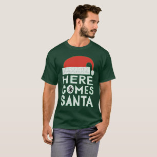 Aquí viene la camiseta festiva de Santa Navidades