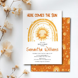 Aquí viene la invitación a la ducha de bebé Sun