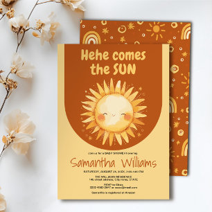 Aquí viene la invitación a la ducha de bebé Sun