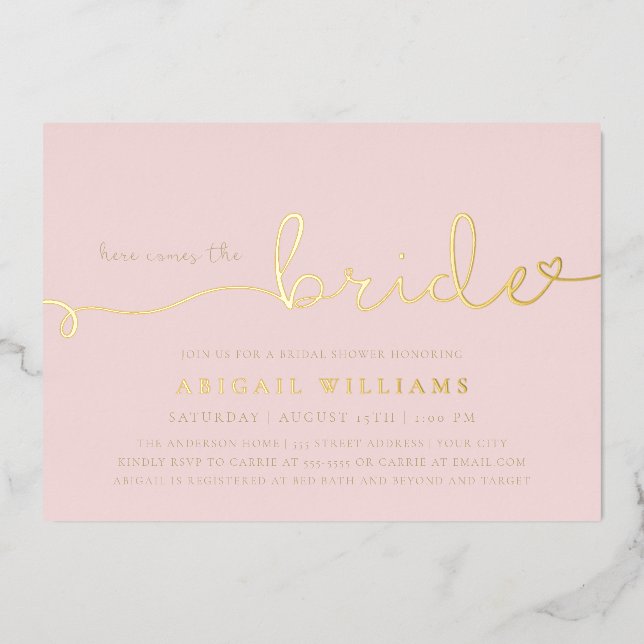 Aquí viene la invitación al Relieve metalizado de  (Anverso)