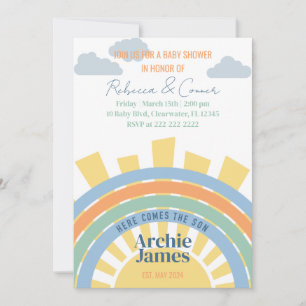 Aquí viene la invitación de Baby Shower de Son