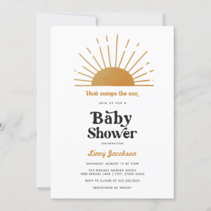Aquí Viene La Invitación De Baby Shower De Son