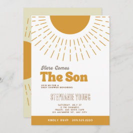 Aquí Viene La Invitación De Baby Shower De Son