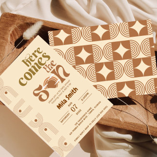 Aquí Viene La Invitación De Baby Shower De Son