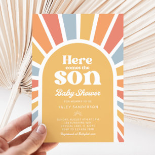 Aquí viene la invitación de Baby Shower de Son