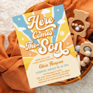 Aquí viene la invitación de Baby Shower de Son