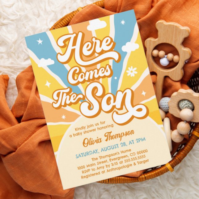 Aquí viene la invitación de Baby Shower de Son (Subido por el creador)