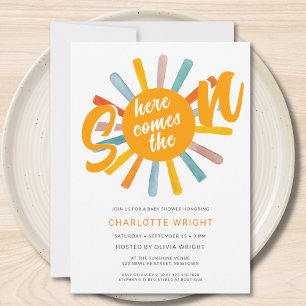Aquí Viene La Invitación De Baby Shower De Son