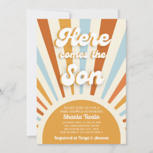 Aquí Viene La Invitación De Baby Shower De Son