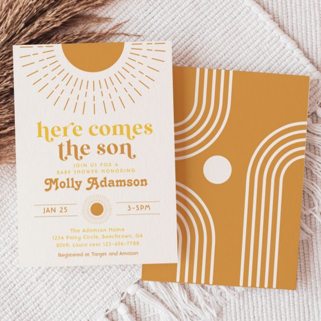 Aquí viene la invitación de Baby Shower del hijo (Subido por el creador)