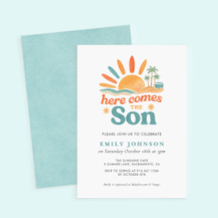Aquí Viene La Invitación De Baby Shower Del Muchac