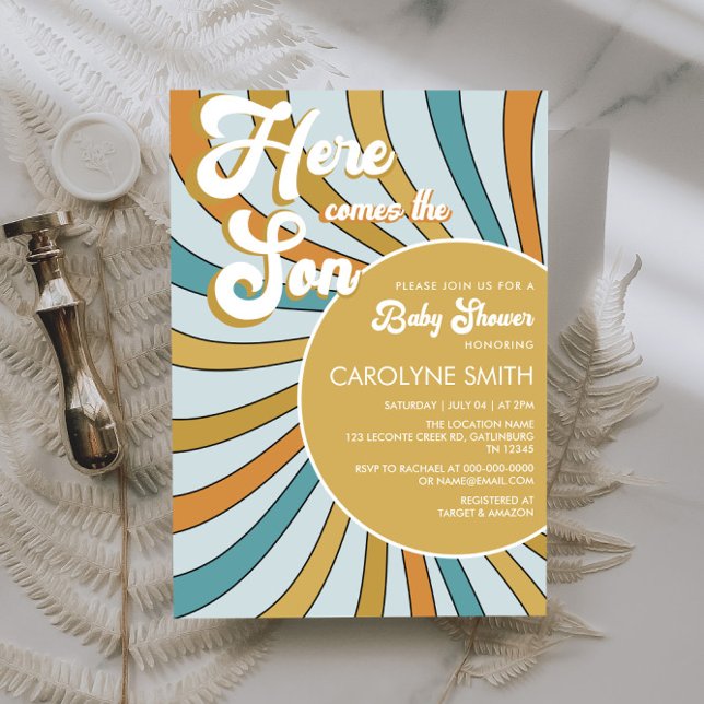 Aquí Viene La Invitación De Baby Shower Son Sunshi (Subido por el creador)