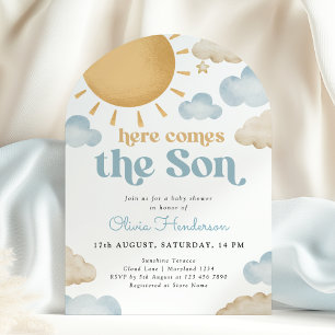 Aquí viene la invitación de Baby Shower Son Sunshi