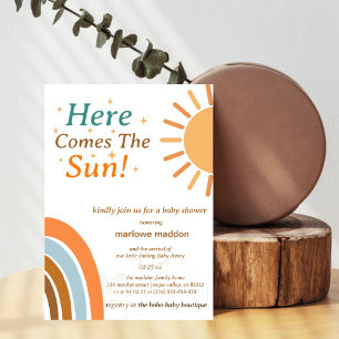 Aquí Viene La Invitación De Sun Baby Shower